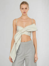 Bow Tied Ultra Short Strapless Camisole Vest